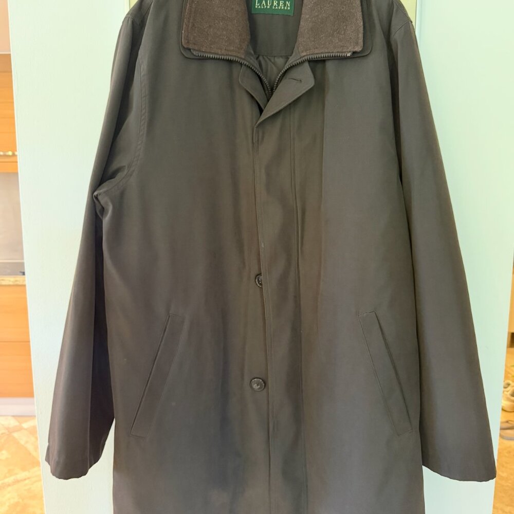 Ralph Lauren Brown Field Trench Coat w/ Twill Collar - US Men's L